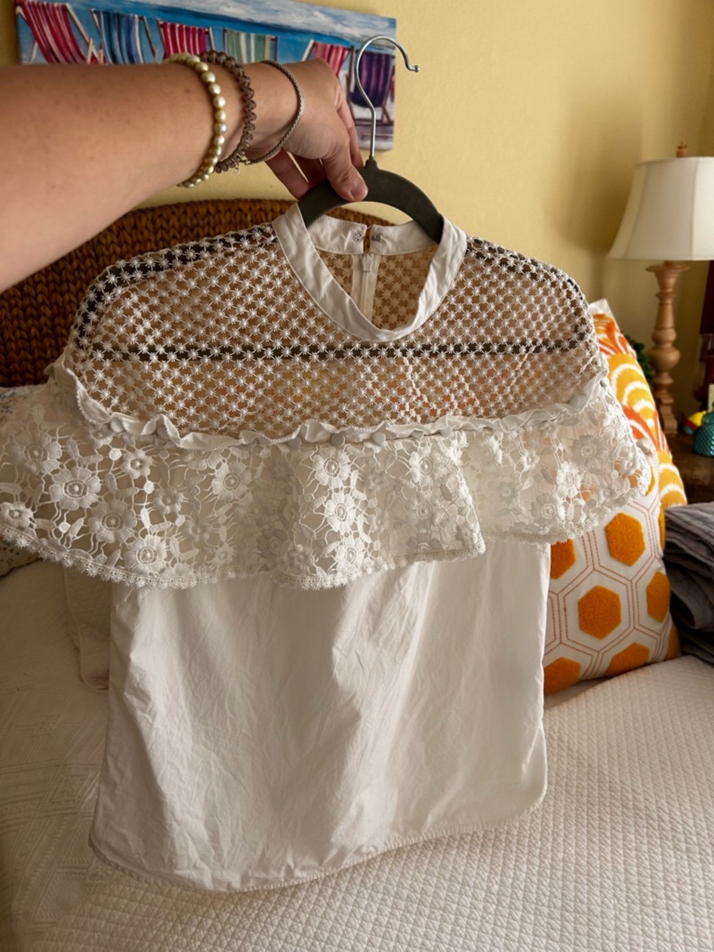 Self Portrait Ruffle Lace Top - Picture 8 of 12